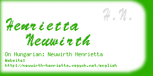henrietta neuwirth business card